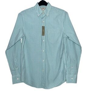 J.Crew Men’s Blue Gingham‎ Cotton Button Down Shirt